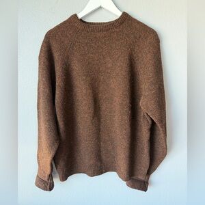 Isles Knit vintage Shetland 100% wool brown long sleeve sweater Men’s sz 42” XL